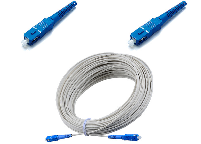 FTTH 10 Gigabit Fiber Patch Cable SC To SC Flame Retardant Low Smoke Zero Halogen