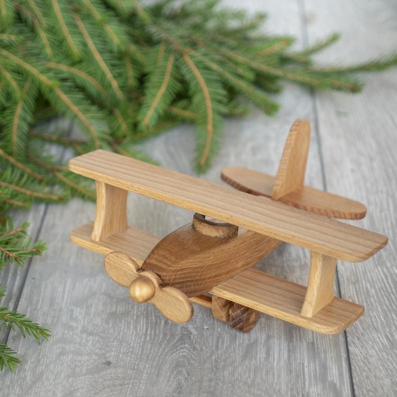 Montessori Toddler Helicopter Wooden Toy Non Toxic With Beech Material