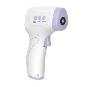 White Infrared Non Contact Forehead Thermometer With Fever Alarm And LCD Display