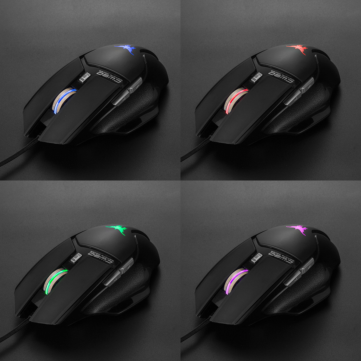 RGB Optical Wired 3V 500Hz 25uA Ergonomic Gaming Mouse