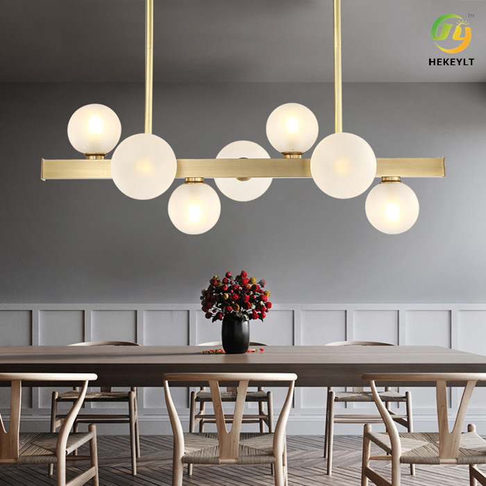 Nordic Modern Light Luxury Dining Room Dining Table Bar Long Pendant Light