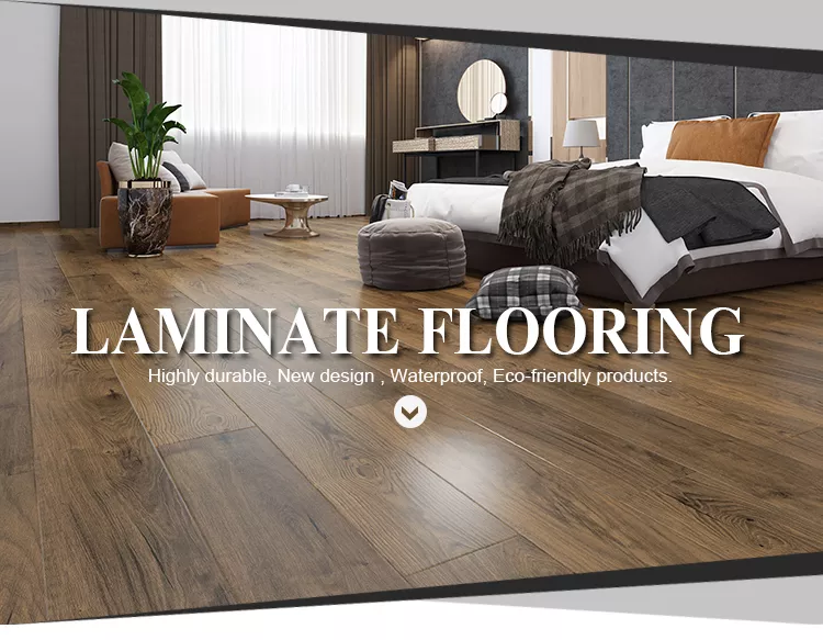 OEM ODM of Grey Laminate Vinyl Flooring in UK with ISO9001 / ISO14001 / CE Certificate