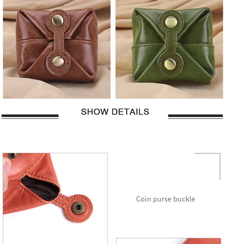 Handmade Porte Monnaie Cuir Ladies Small Retro Jewelry Storage Pouch Custom Logo Money Pocket Bag for Daily Life