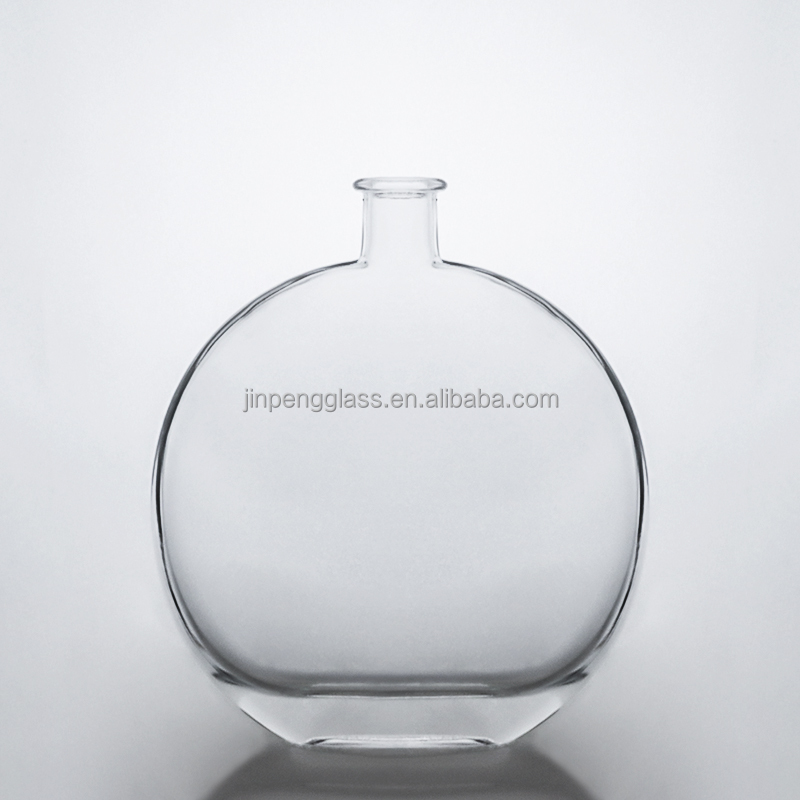 Customized Shape Acceptable Glass Liquor Bottle for Brandy Tequila Customized Logo Acceptable