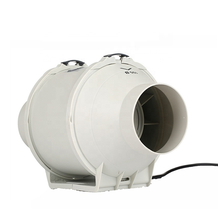 240V Plastic 6 8 inch Customization Silence Inline Fan Speed Control Humidity Super Silent Mix Flow Duct Fan