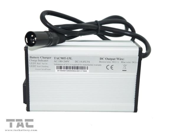 14.6V 5A Portable Battery Chargers Aluminum Shell Material For 4S LiFePO4