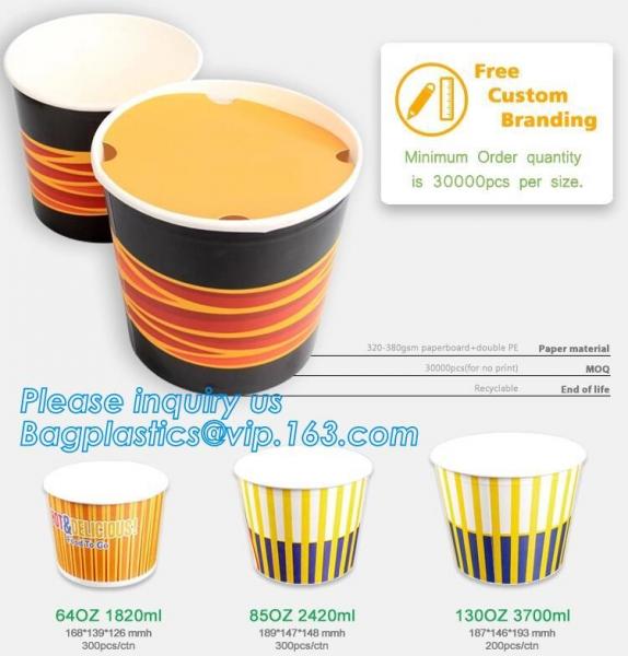 Disposable Hot Soup Bowls, Kraft Paper Soup Cup, 16oz Custom Logo Printed Disposable Kraft Paper Soup Cup