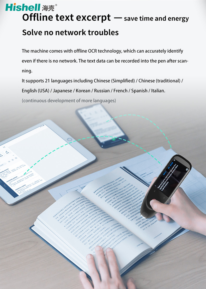 Multitouch Handheld Electronic Dictionary Pen Scanner Multilingual