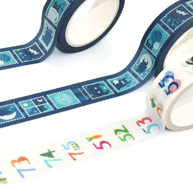 Decorative Rainbow Candy Color Japanese Sticky Paper Masking Tape Washi Tape