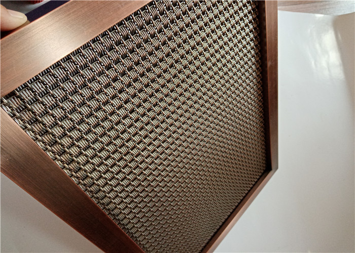 ISO Architectural Steel Mesh Decorative Wire Mesh For Cabinetry And Metal Dividers