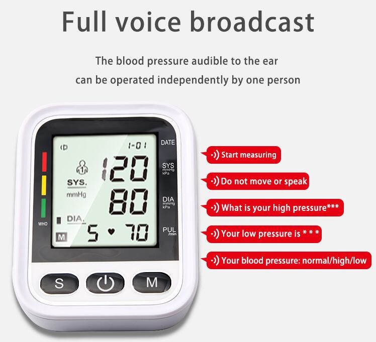 CE ISO13485 Digital Blood Pressure Machine 35cm Wrist Circle BP Cuff Monitor