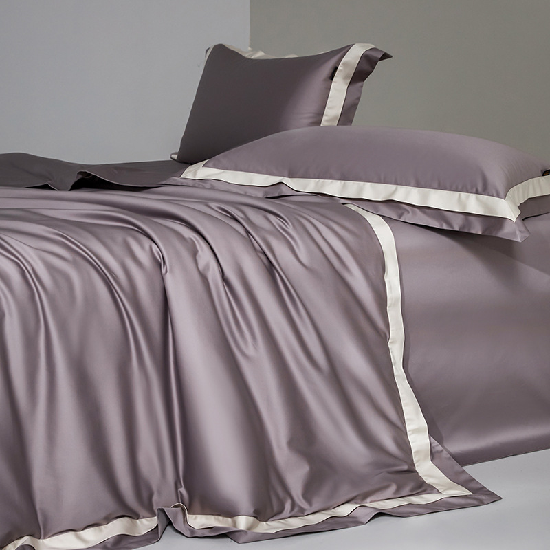 Elegant Wedding Four-piece Kit 400TC Bedding Set with Comforter Sheet and Quilt Cover