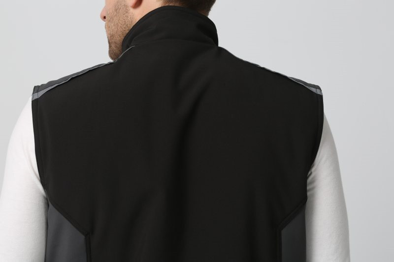 Men'S Cold Weather Workwear Winter Work Vest With Micro Fleece Collar