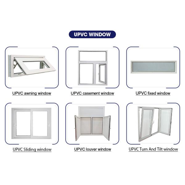 Customized Size Horizontal Opening Pattern Double Hung Windows from Professional PVC Frame
