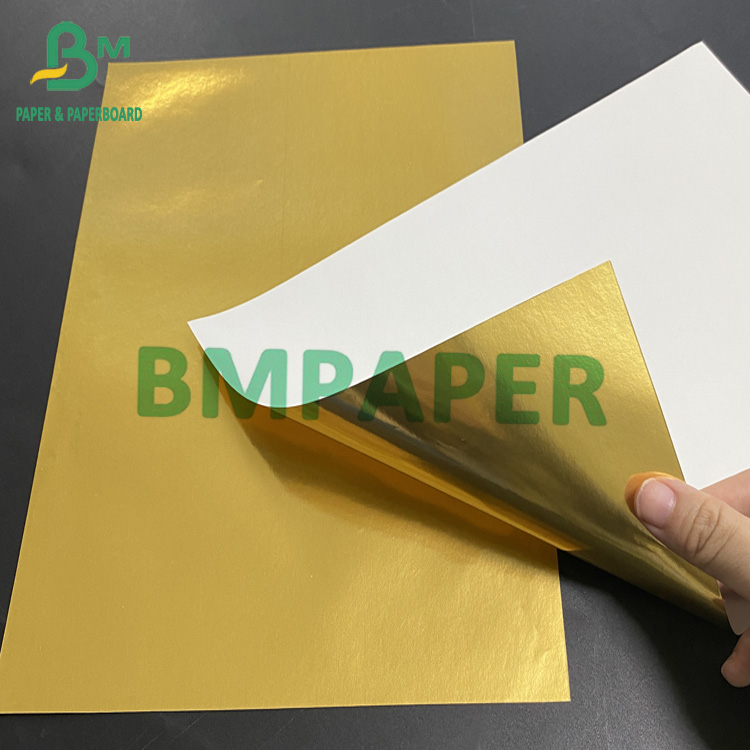 Golden Metallized Label Paper For Beer Bottle Label Wet Strength Eco-Friendly Lightweight Paper