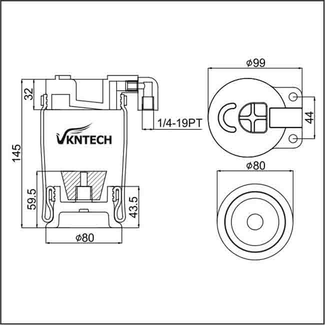 Gas Filled Cabin Air Springs S4970 Bus Air Bags HINO 49710-2252 49710-2250 VKNTECH 1S2253