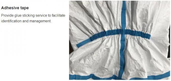 Hooded Disposable Body Suit , Waterproof Disposable Coveralls Work Safety