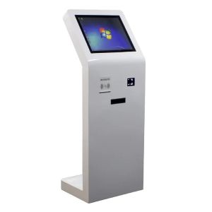 Floor Standing Touch Screen Kiosk 21.5 Inch With IC Card Reader QR Code Scanner