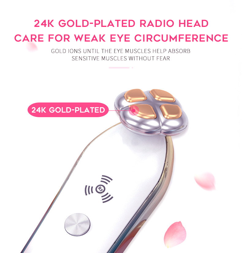 24K Gold Electroplated 500mAh Eye Massage Tool For Dark Circles