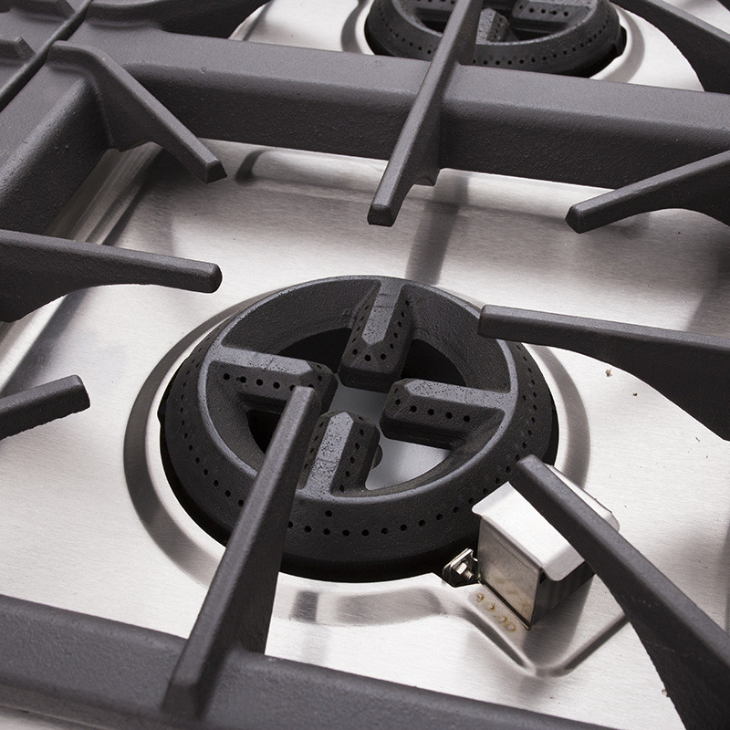 CE 6 Burner Gas Range Commercial Cooking Equipments With Cabinet