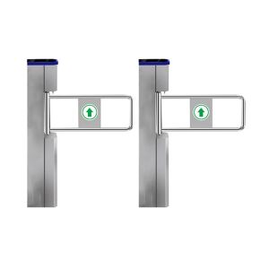 SUS304 DC24V Swing Barrier Turnstile RS232 With LED Indicator