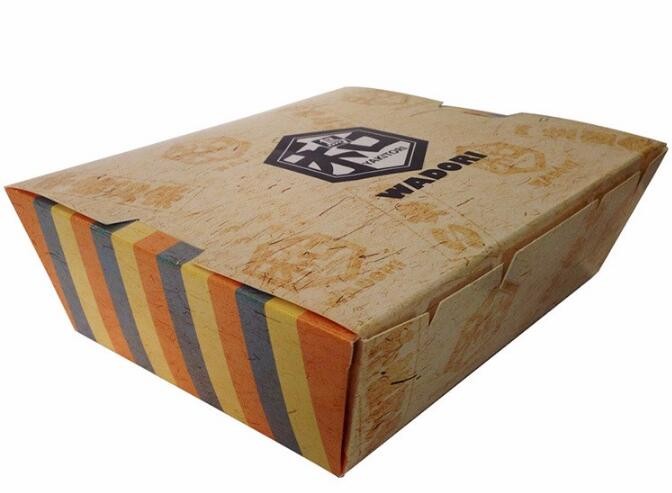 Cheap Cardboard foldable kraft paper lunch box with window,Lunch noodle fast food kraft paper box by customized logo pri