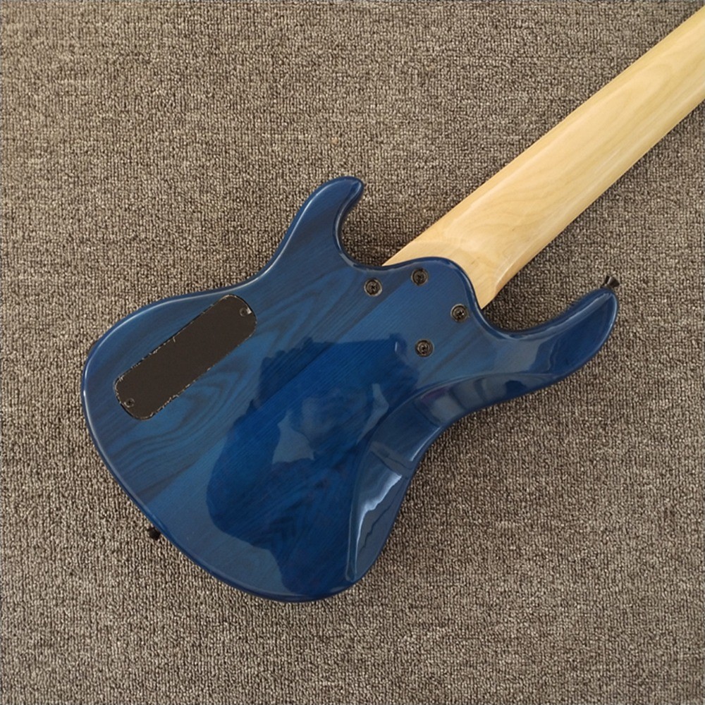 2019 New Mini 6 strings ukelele bass guitar, light blue Top and Back,Maple Fingerboard