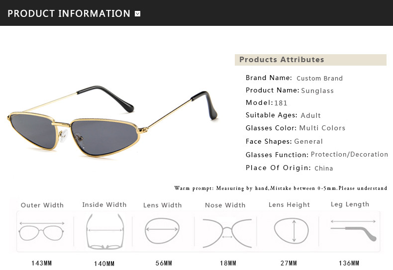 Woman Modern Cat Eye Frame Sunglasses 143MM BSCI Multi Colors