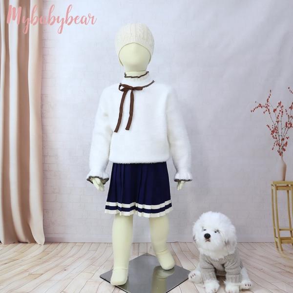 Baby Clothes Kids' Coat Winter Girls Feather Yarn Sweater Pullover Cute Baby