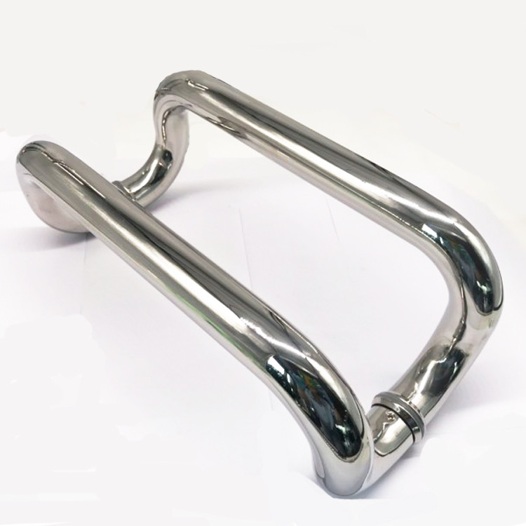 Modern Glass Door Pull Handle , Ss304 Stainless Steel Door Handle Oem Dia 19mm