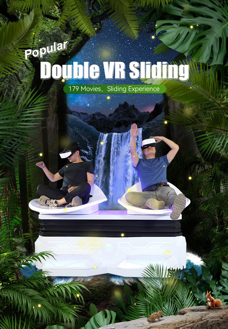 Double Seats 9d Roller Coaster Game VR Simulator Slide With Thrilling Experience
