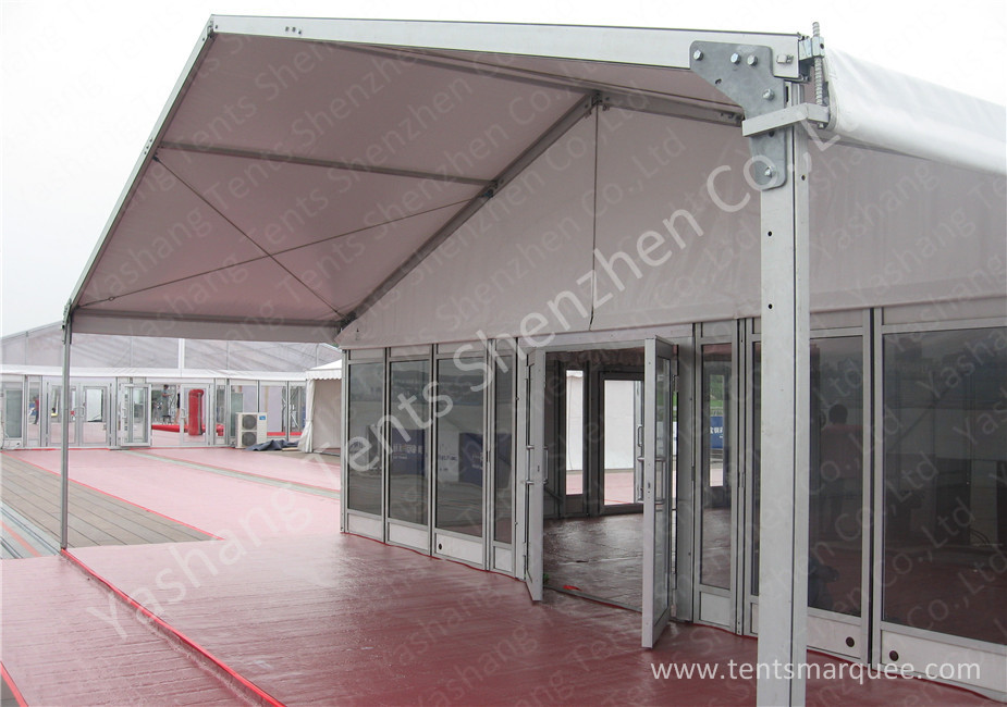 15M Clear Span Aluminum Outdoor Event Tent Designed With Transprent Glass Wall