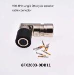 M23 4pin V90 High Inertia Power Cable Connector 6FX2003-0LL13 For Siemens