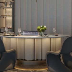 China Customizable Teppanyaki Grill Table with 600*440mm Heating Area and 1300x1000x800/1700x1000x800 Size for Electric/Gas/Induction Power on sale