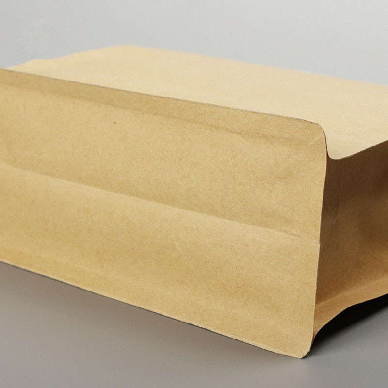 Coffee Snack Nuts Kraft Paper Zip Lock Packaging Bags Resealable Foil Inside Oilproof