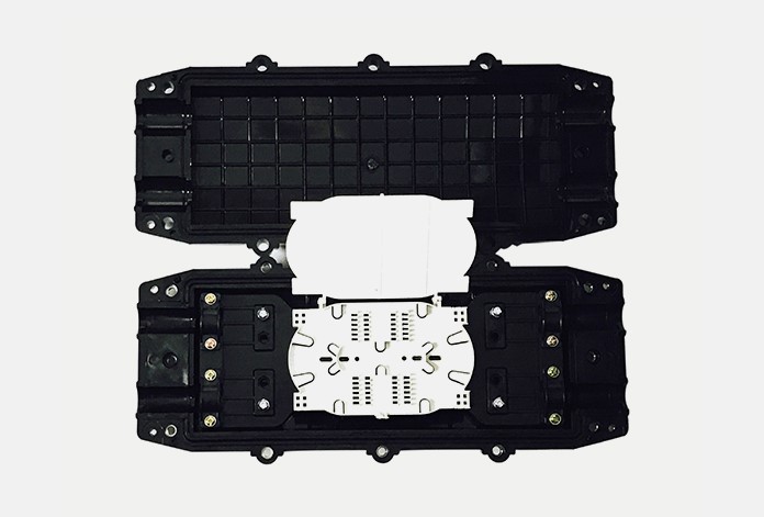 700 1 96 Core Fiber Optic Joint Closure , Balck Fiber Optic Splice Enclosure