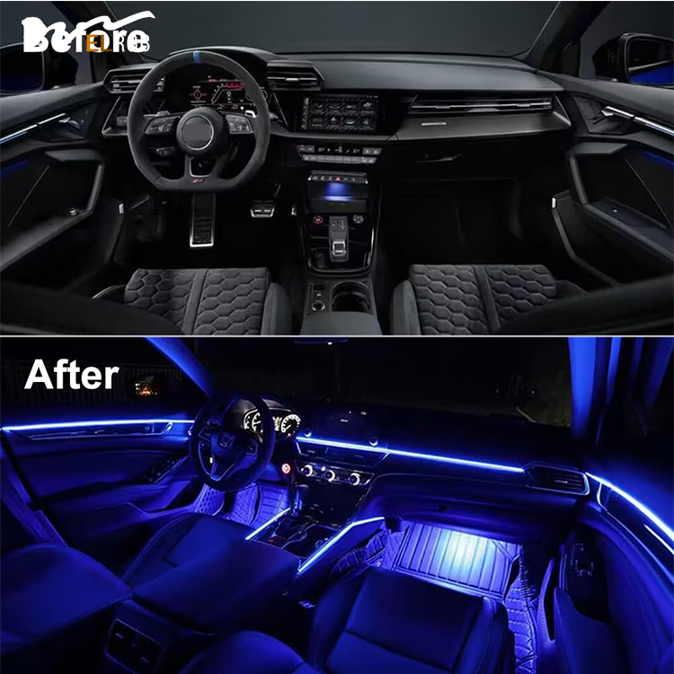 LED Car Strip Lights Multicolor Interior Lighting Kit 16 Million Colors 5 in 1 APP