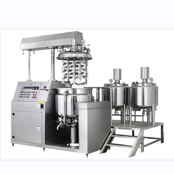 50L To 1000L Cream Lotion Automatic Vacuum Homogenizer Mixer Machine With Vacuum