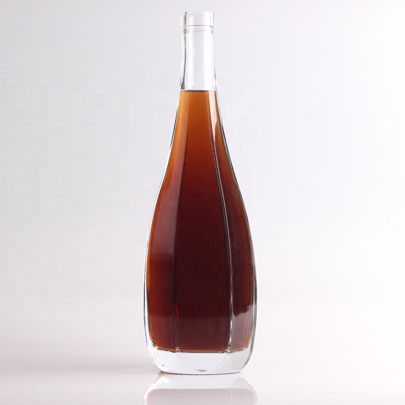 Transparent 750ml Flint Glass Empty Liquor Rum Gin Spirits Vodka Tequila Bottles with Cork