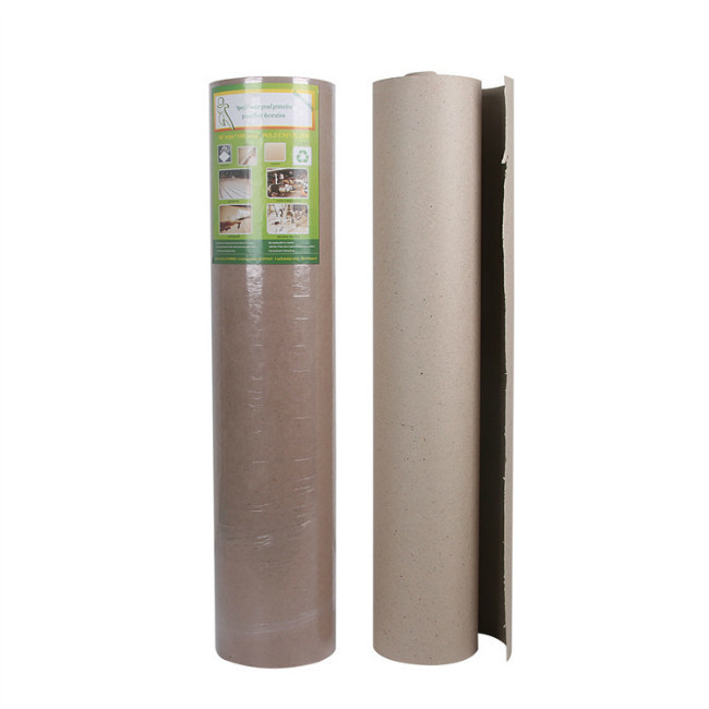 Waterproof Temporary Floor Protection Paper Rolls Impact Resistant For Construction Projects