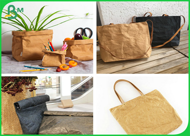 Different Color Washed Kraft Fabric For Hand bags Raw Material 
