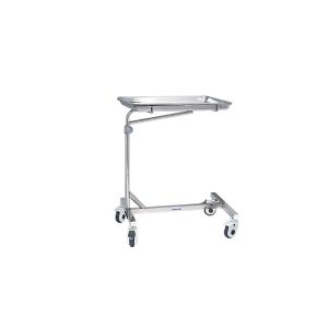 China Height Adjustable Mayo Table One Tray Four Casters Hospital Trolley on sale