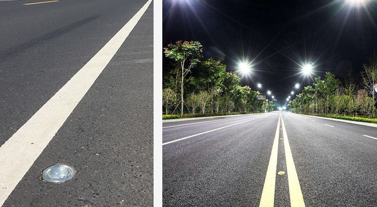 Roadway Safety High Brightness Pavement Raised Marker Reflective Led Glass Road Stud