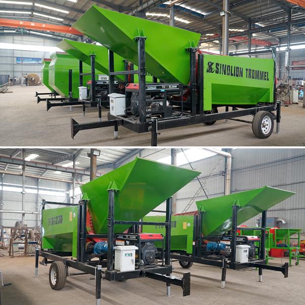 Customizable Mobile Compost Trommel Screen with Multiple Models and Optional Colors