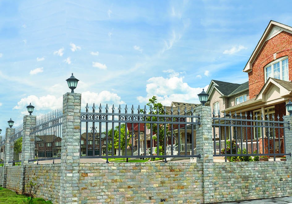 Customized Powder Coating Steel Fence and Steel Gate Designs