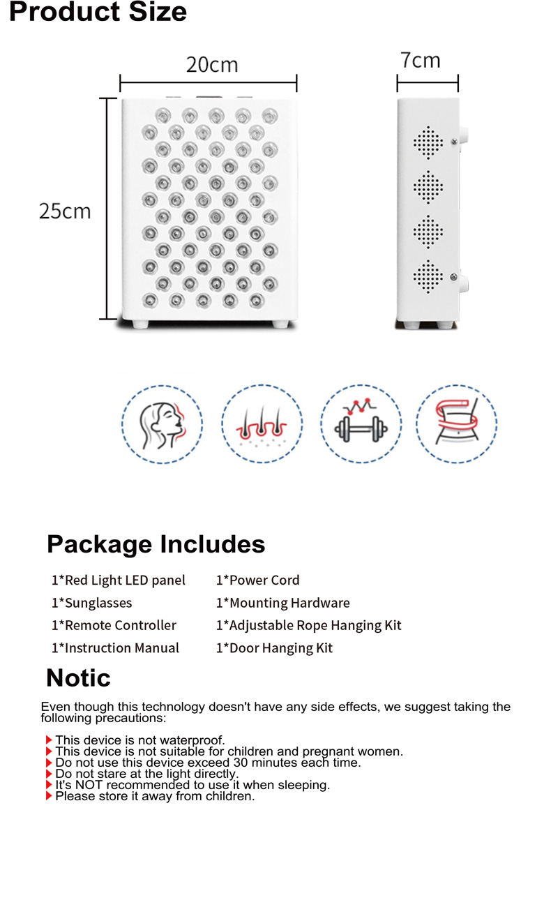 300w 12V LED Infrared Red Light Therapy Product Panel Wall Hanging