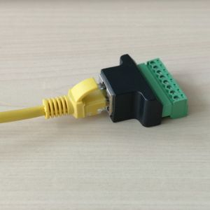RJ45 Female Jack 8P8C to 8 Pin Screw Terminal Block Adapter for CCTV Vedio