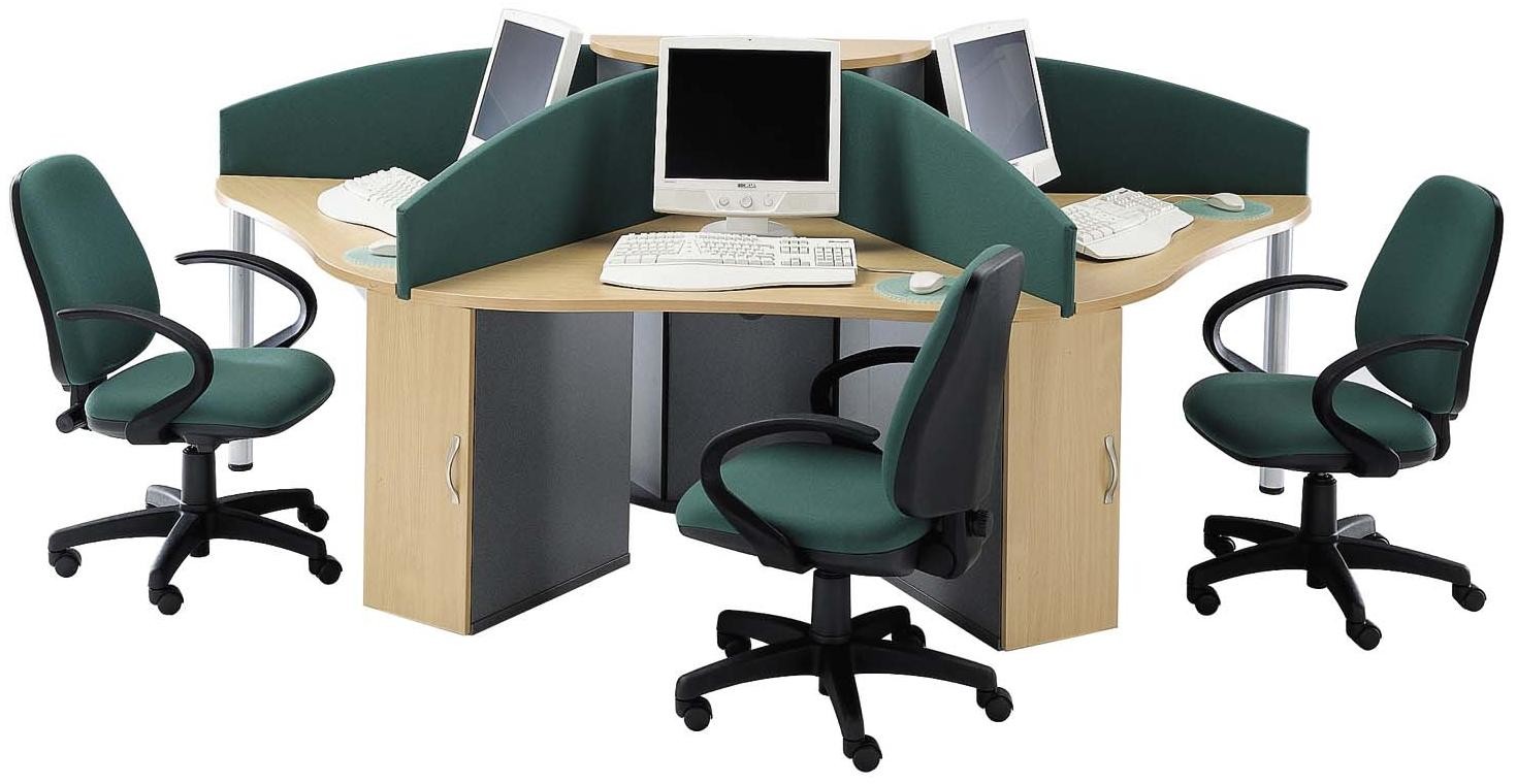 Modern Office Furniture Partitions With Steel Leg / PU Table Surface