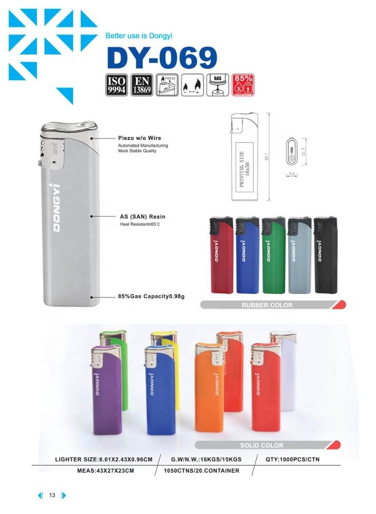 Dy-069 Wholesale High Quality Electronic Cr Flip Plastic Lighter