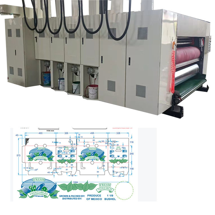 High Speed Pizza Box Making Machine Corrugated Box Printing Machine